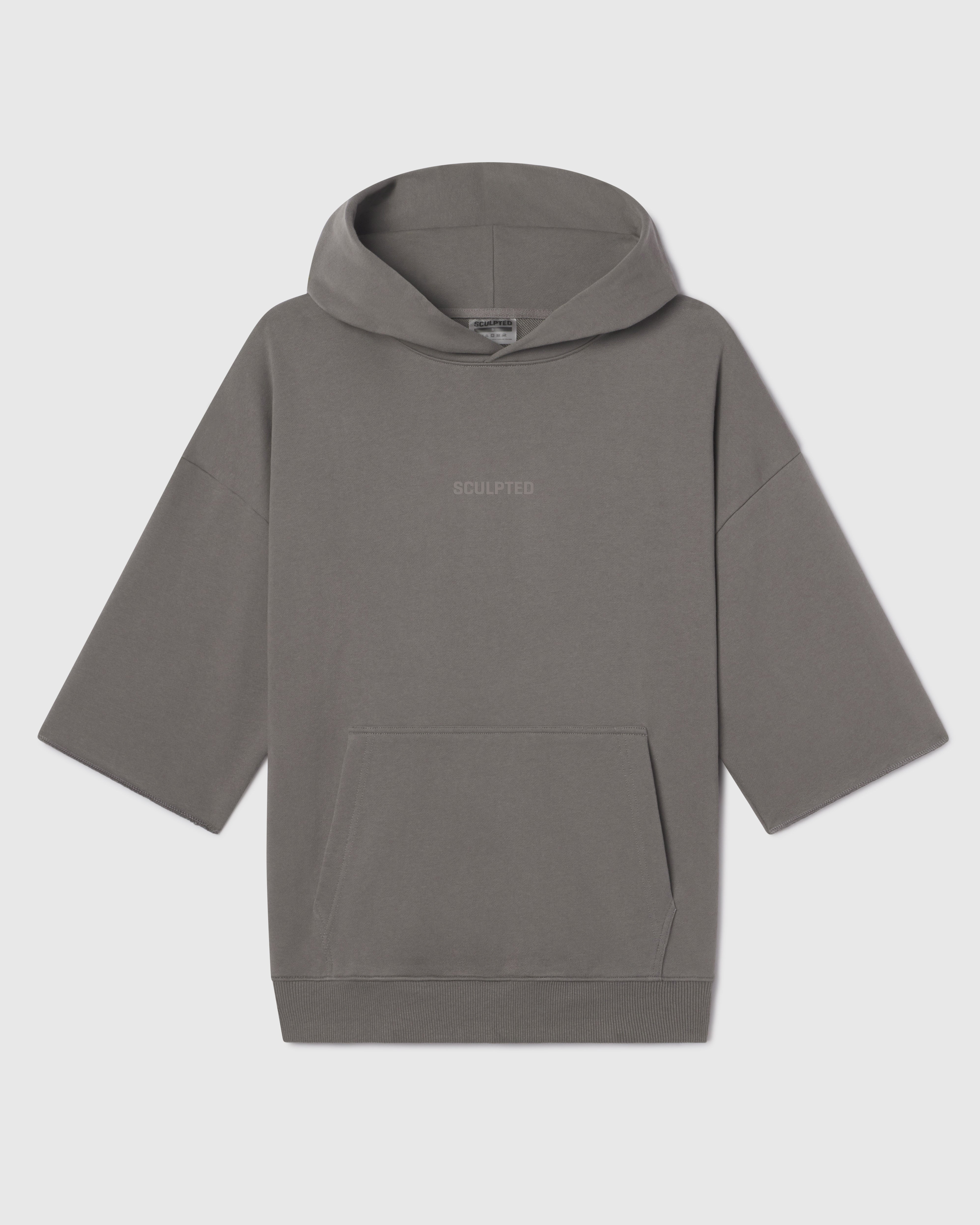 Megàlo 3/5 Sleeve Hoodie Gray – Sculpted